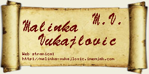 Malinka Vukajlović vizit kartica